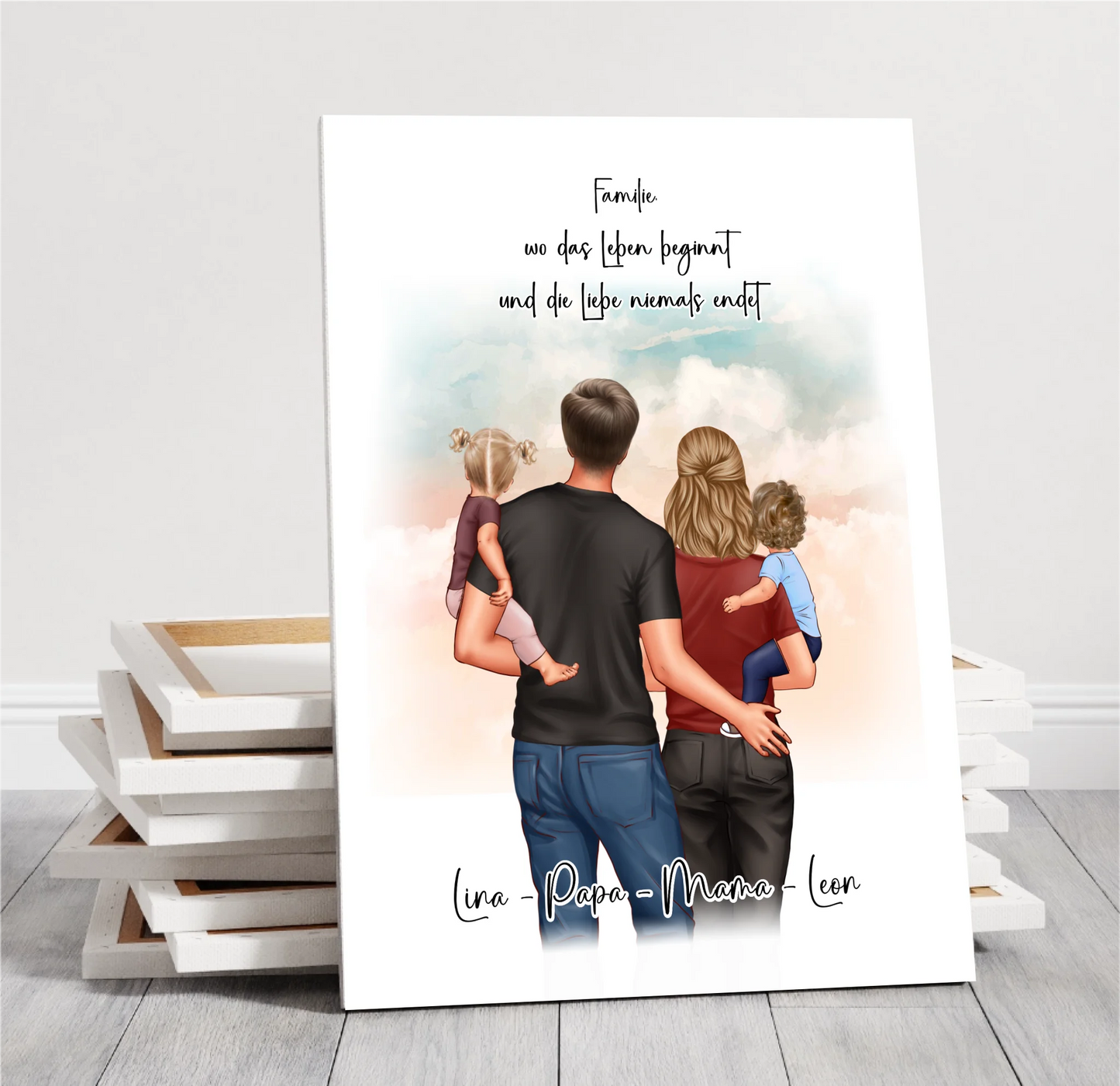 Personalisiertes Familien Geschenk Poster