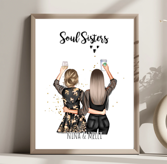 2-3 Freundinnen Poster Geschenk Bestseller #1