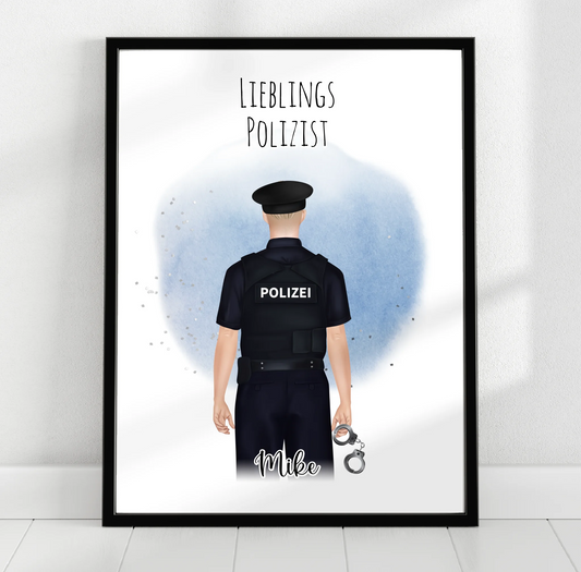Polizei Geschenk Poster