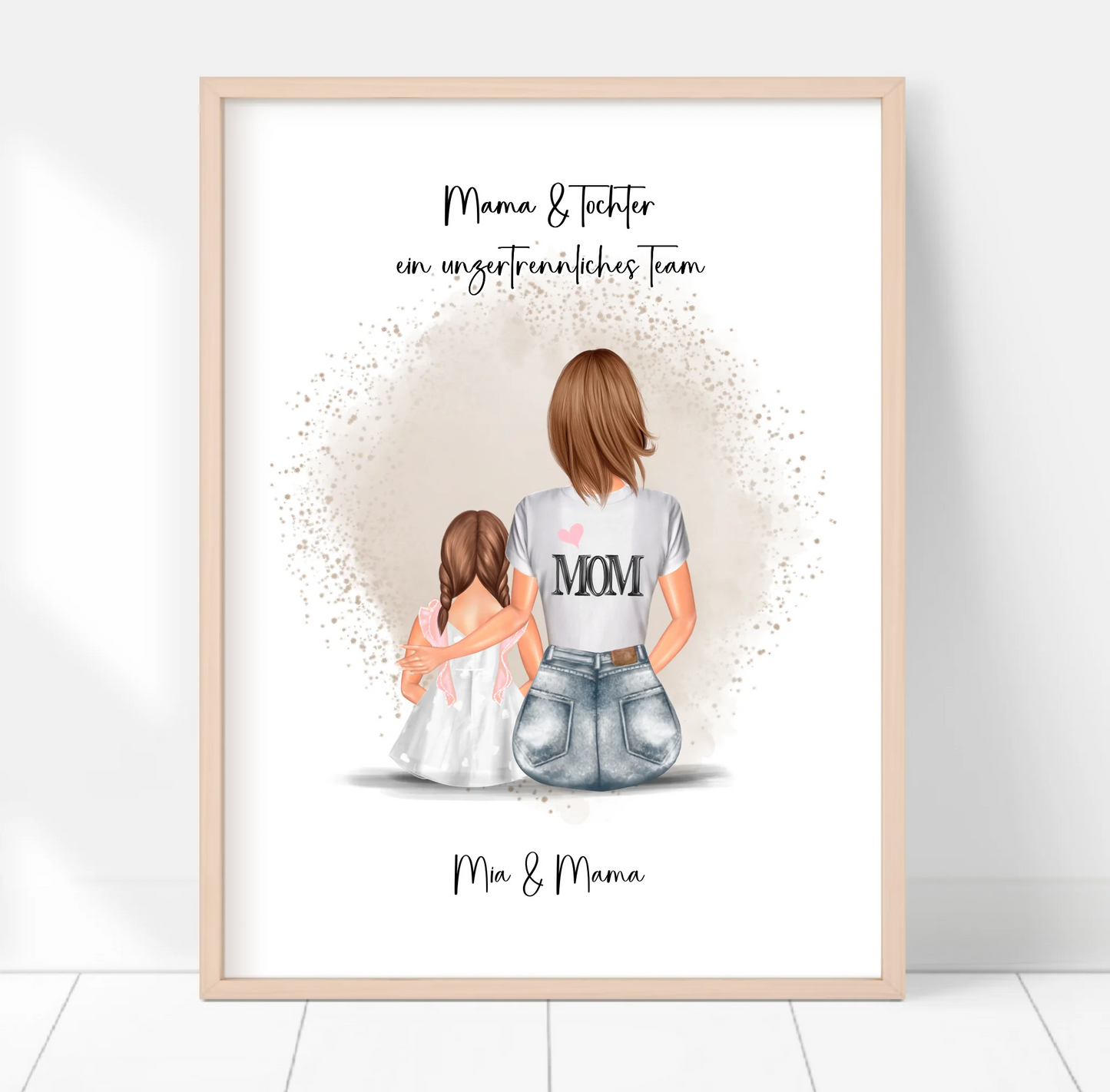 Mama & Kinder Poster Personalisiert