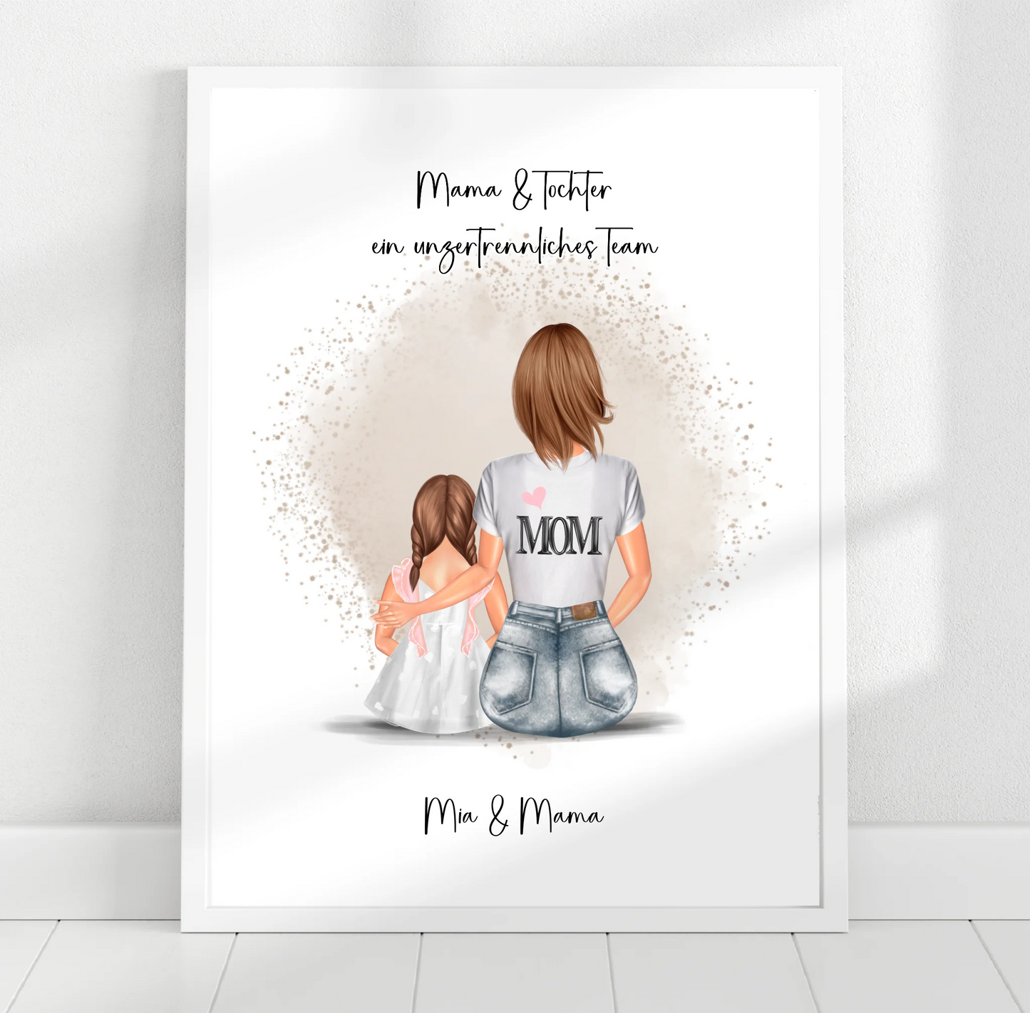 Mama & Kinder Poster Personalisiert