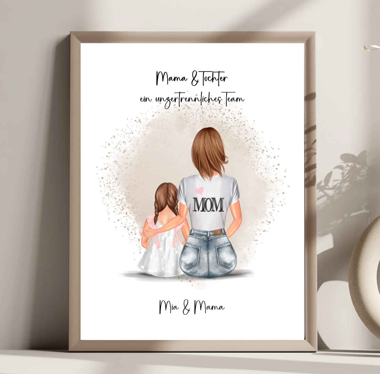 Mama & Kinder Poster Personalisiert