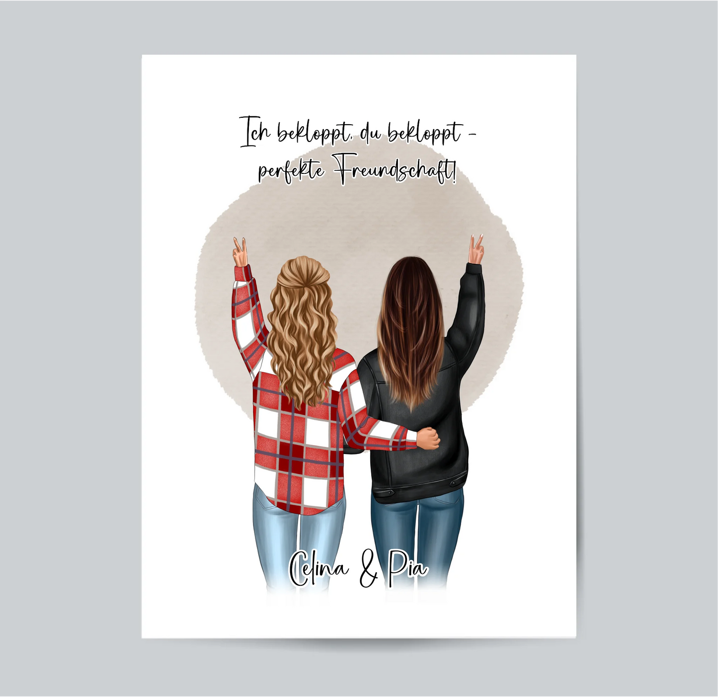 Personalisiertes Freundinnen Poster