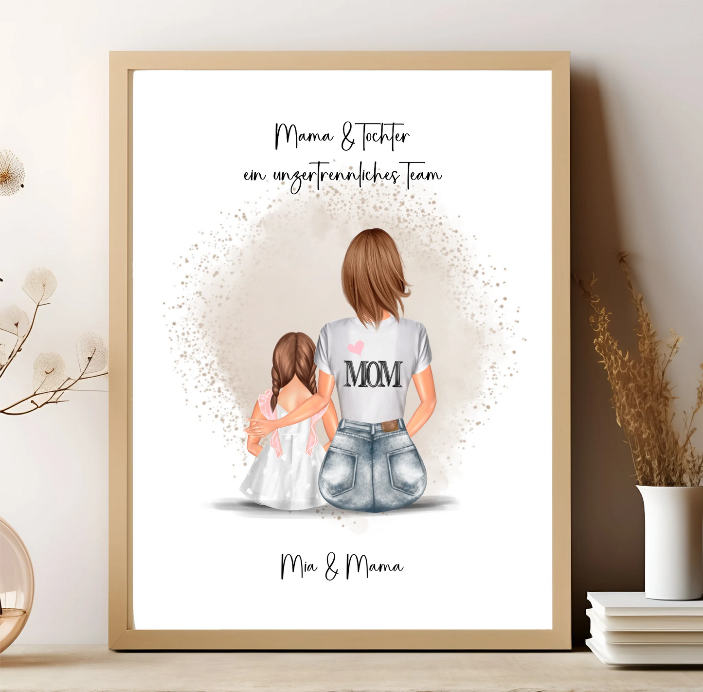 Mama & Kinder Poster Personalisiert