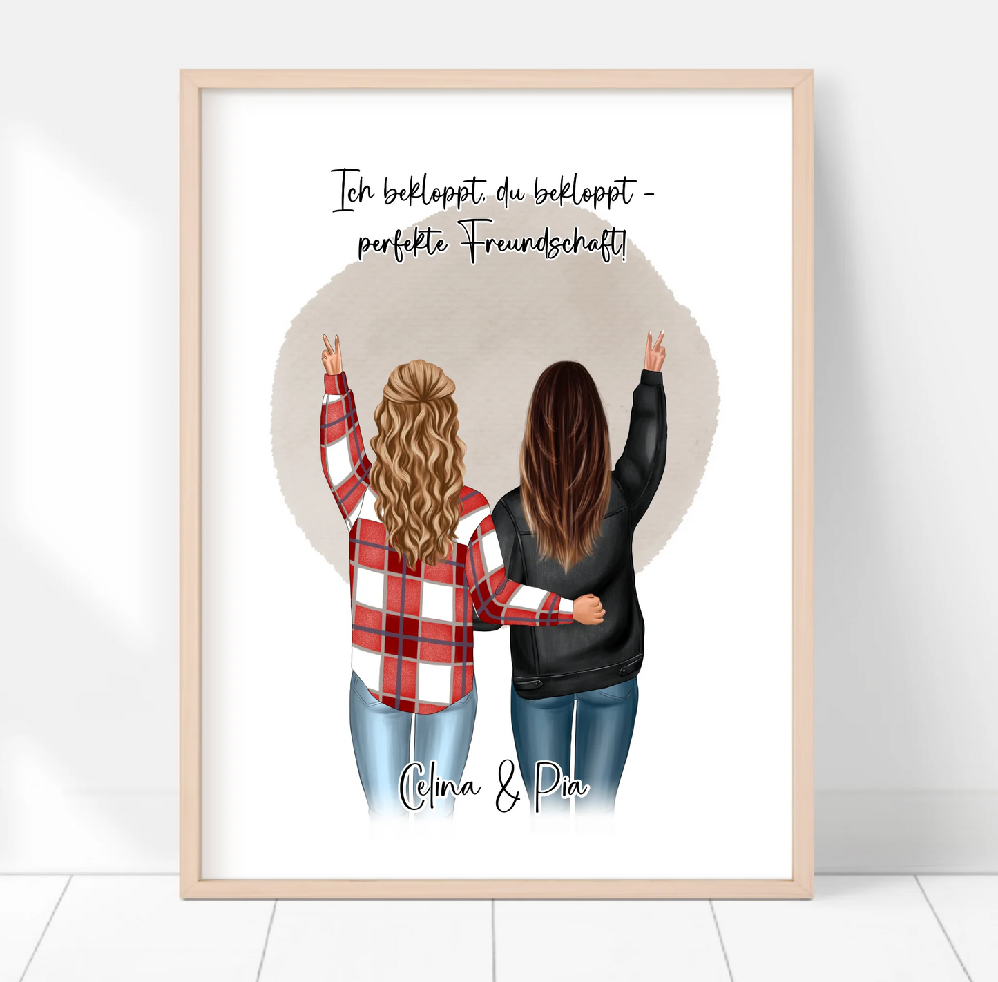 Personalisiertes Freundinnen Poster