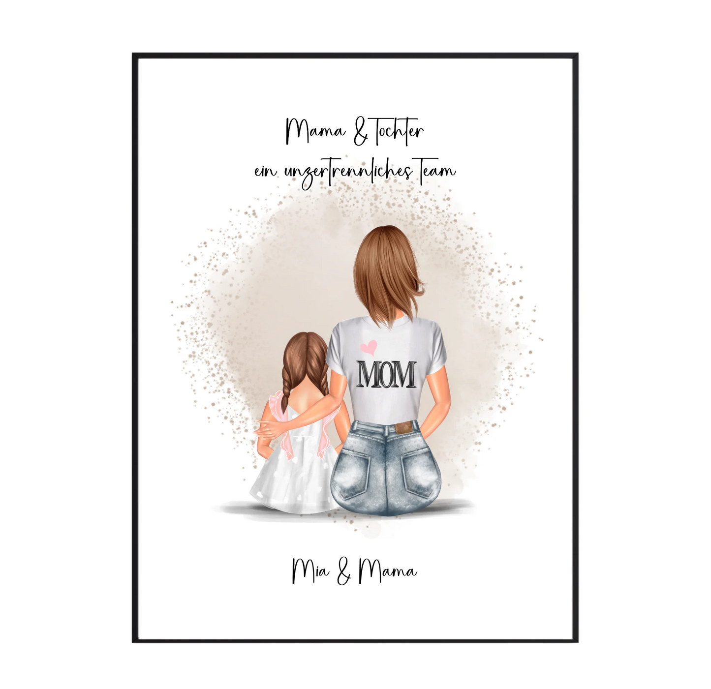 Mama & Kinder Poster Personalisiert
