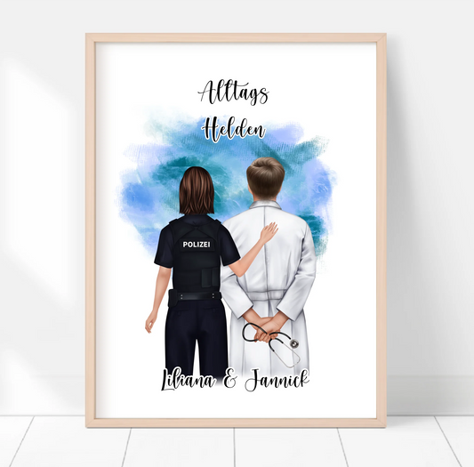 Polizei & Arzt Poster