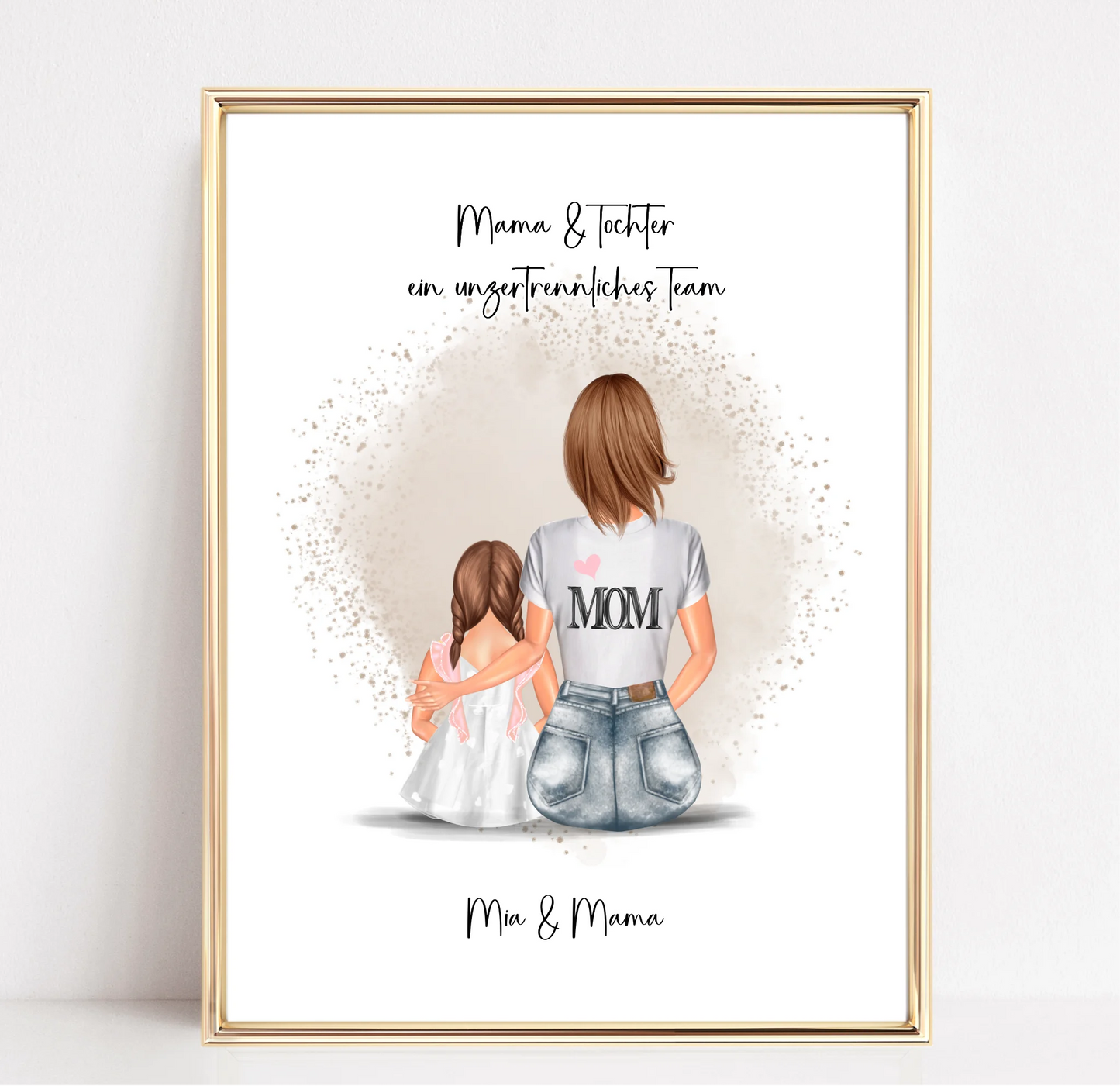 Mama & Kinder Poster Personalisiert