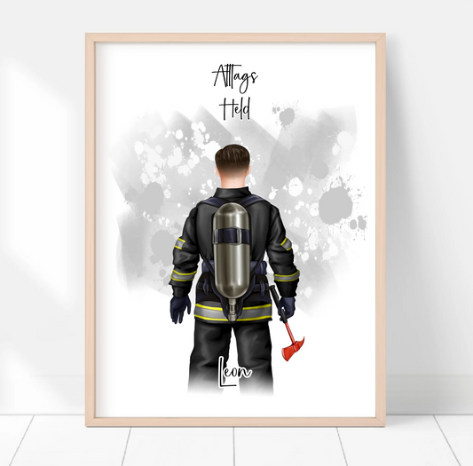 1-2 Personen Feuerwehr Poster