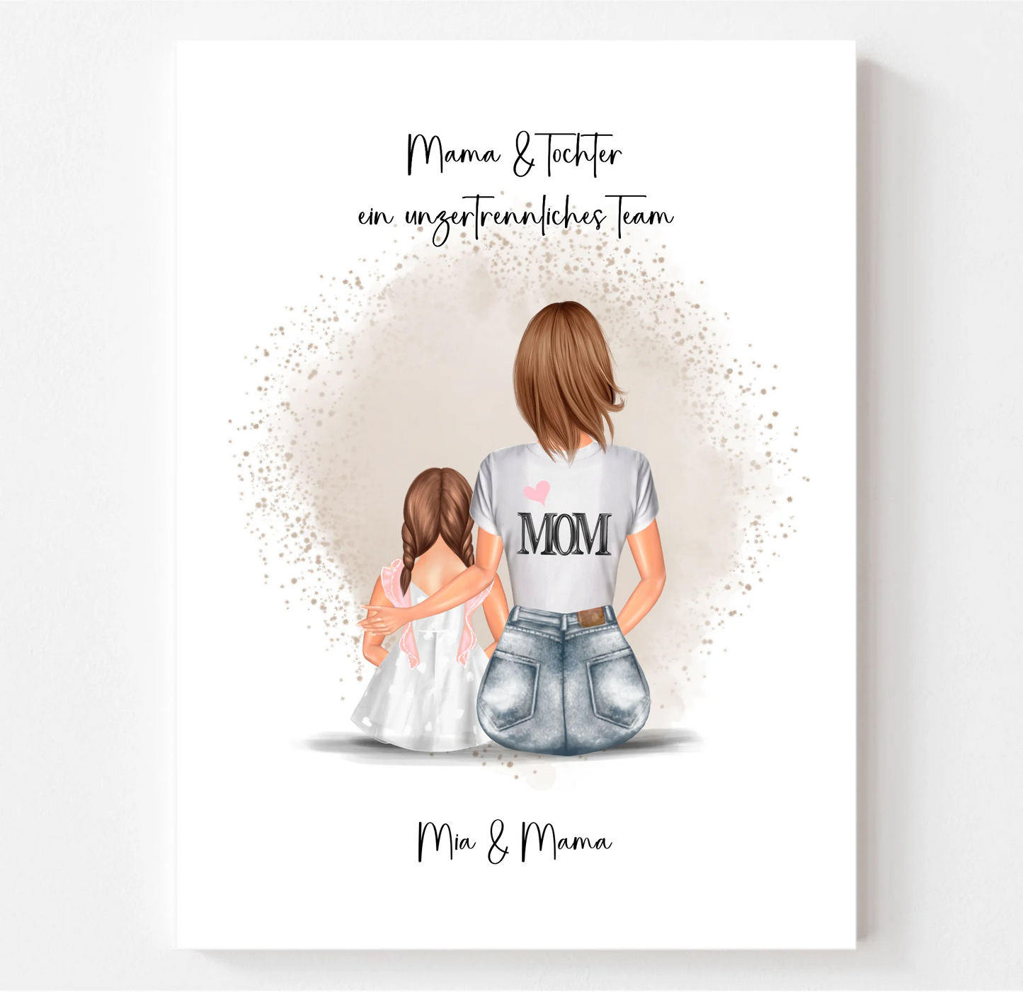 Mama & Kinder Poster Personalisiert