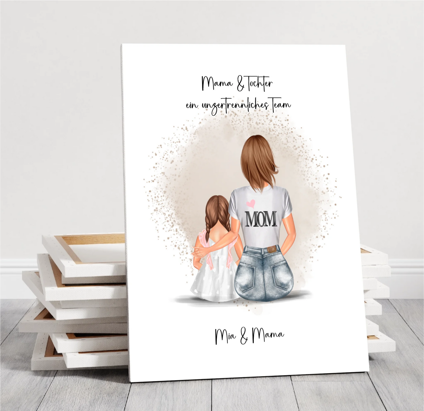 Mama & Kinder Poster Personalisiert
