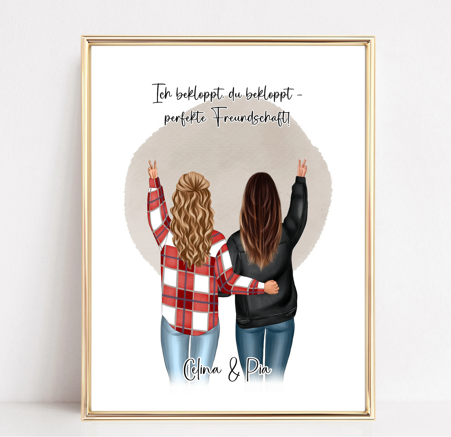 Personalisiertes Freundinnen Poster