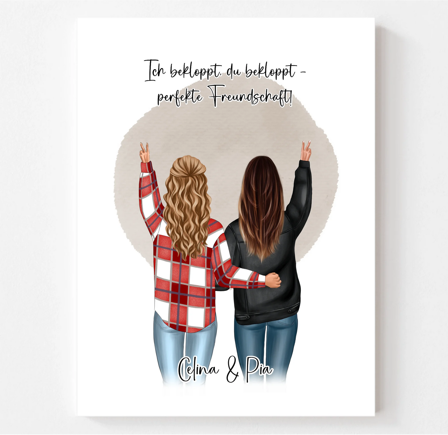 Personalisiertes Freundinnen Poster