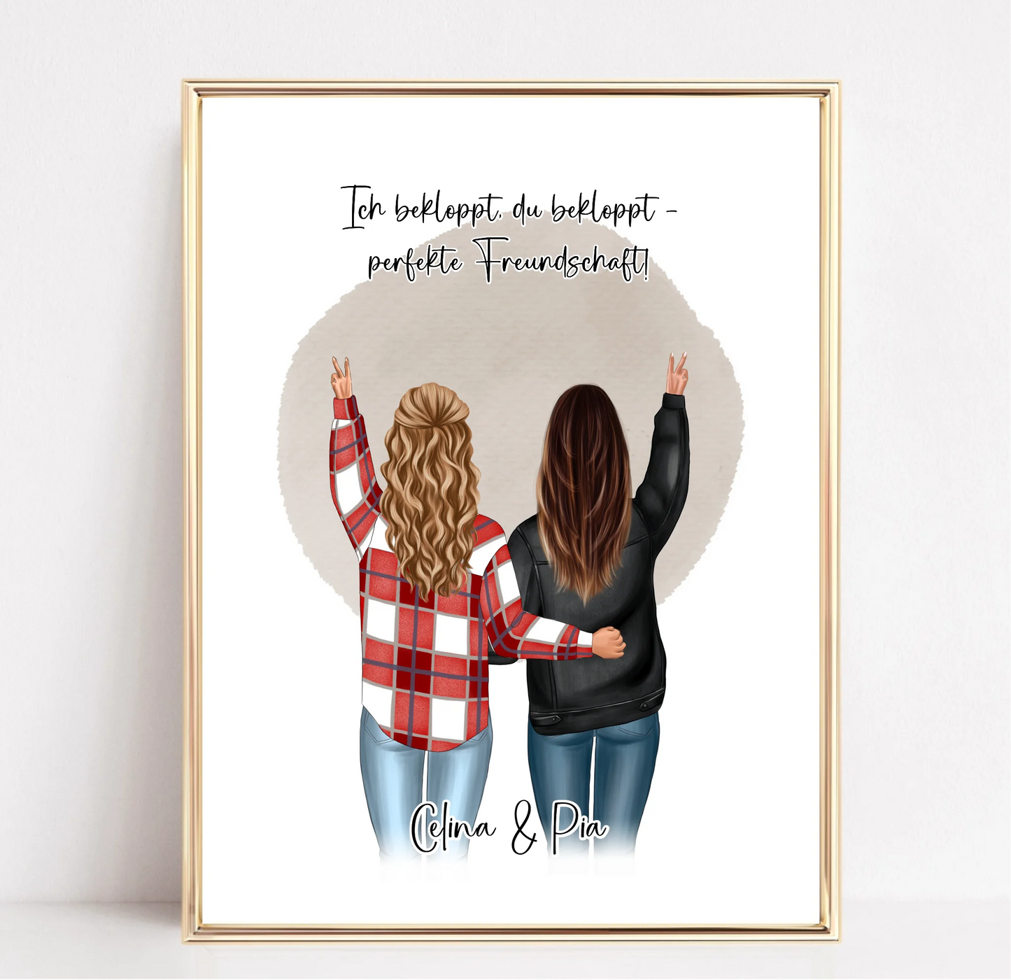 Personalisiertes Freundinnen Poster