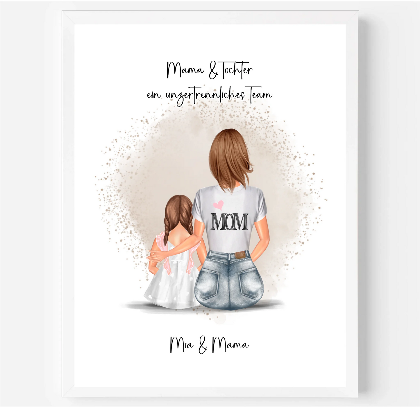 Mama & Kinder Poster Personalisiert