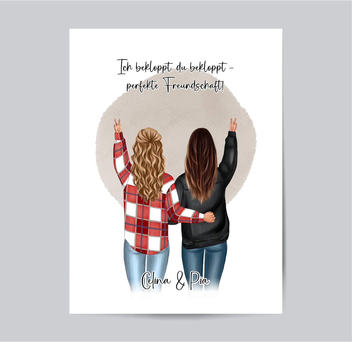 Personalisiertes Freundinnen Poster
