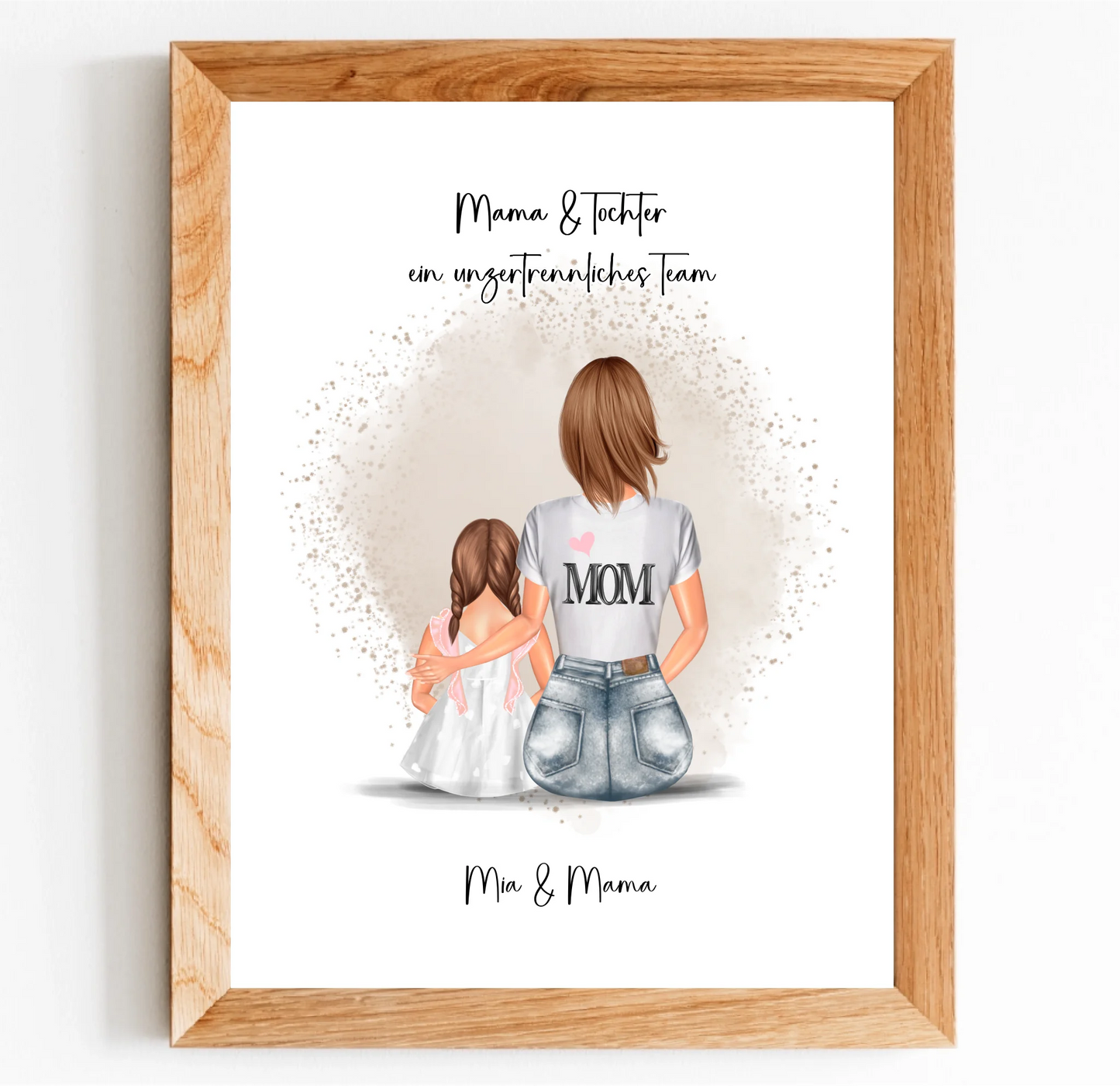 Mama & Kinder Poster Personalisiert