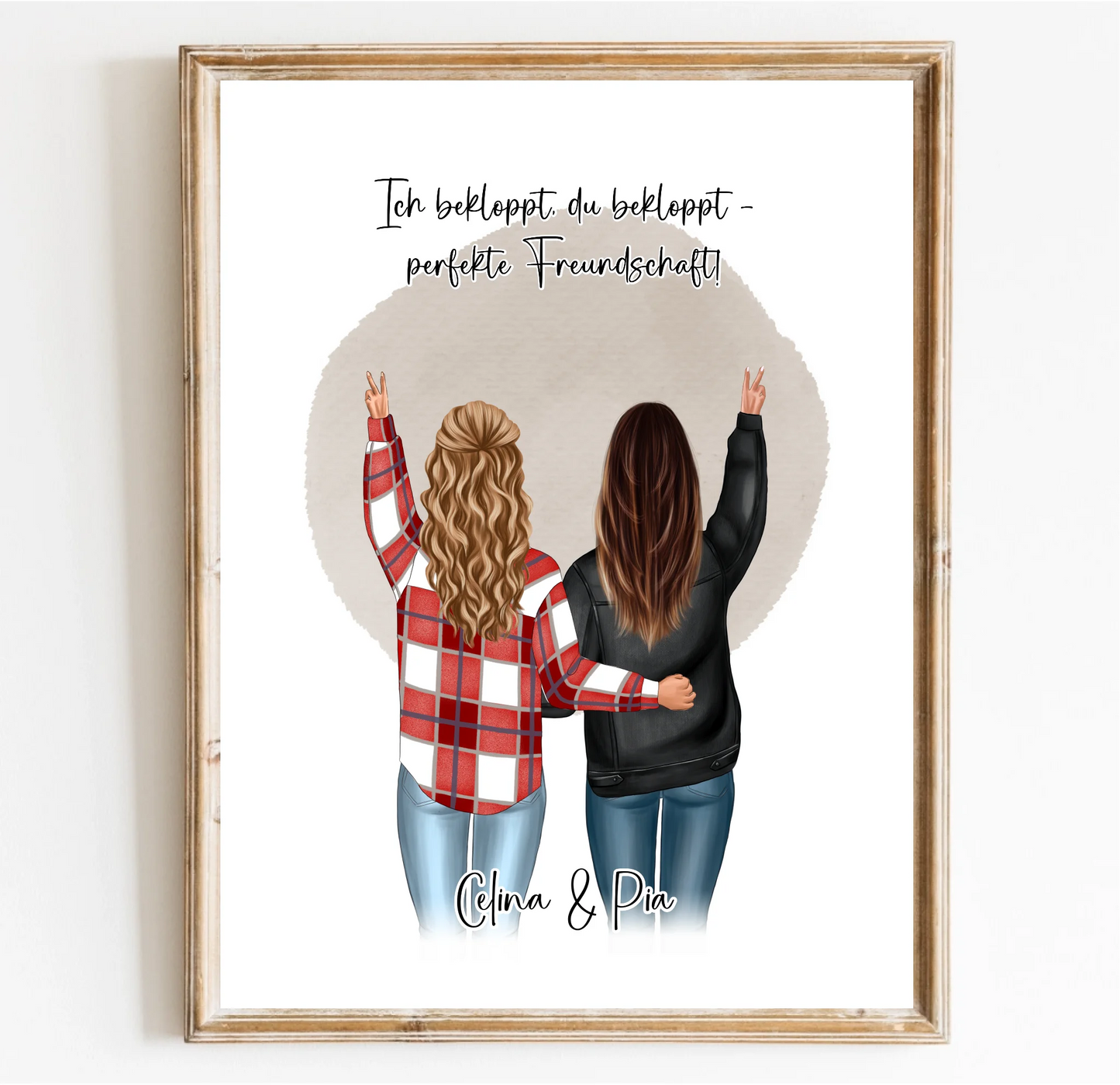 Personalisiertes Freundinnen Poster
