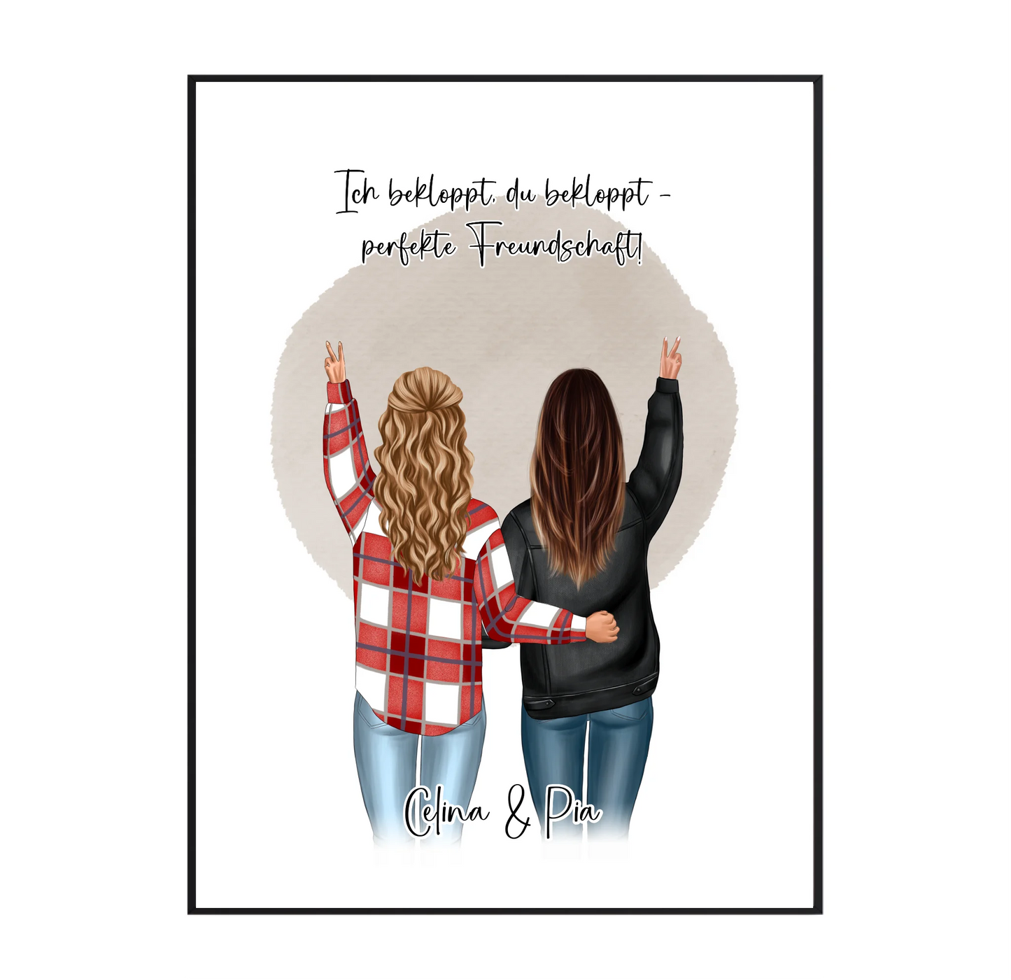 Personalisiertes Freundinnen Poster