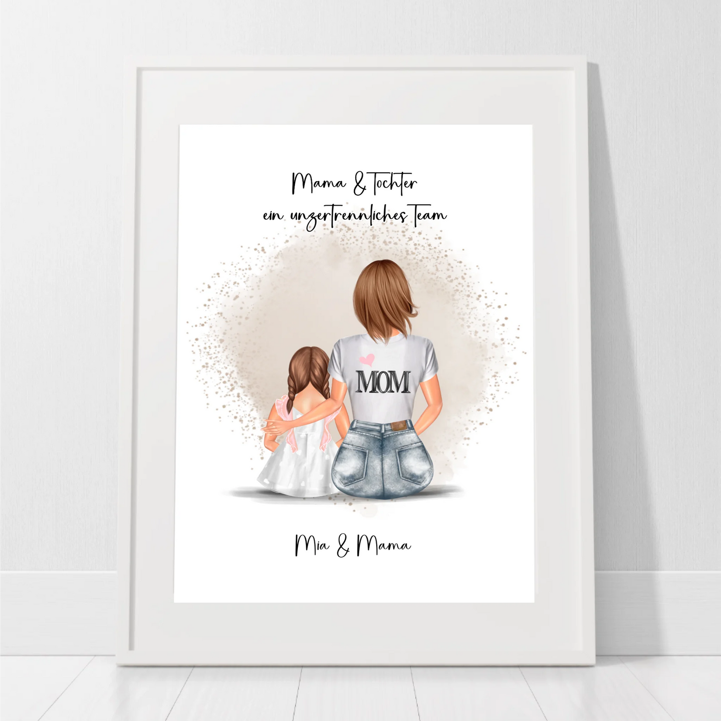 Mama & Kinder Poster Personalisiert
