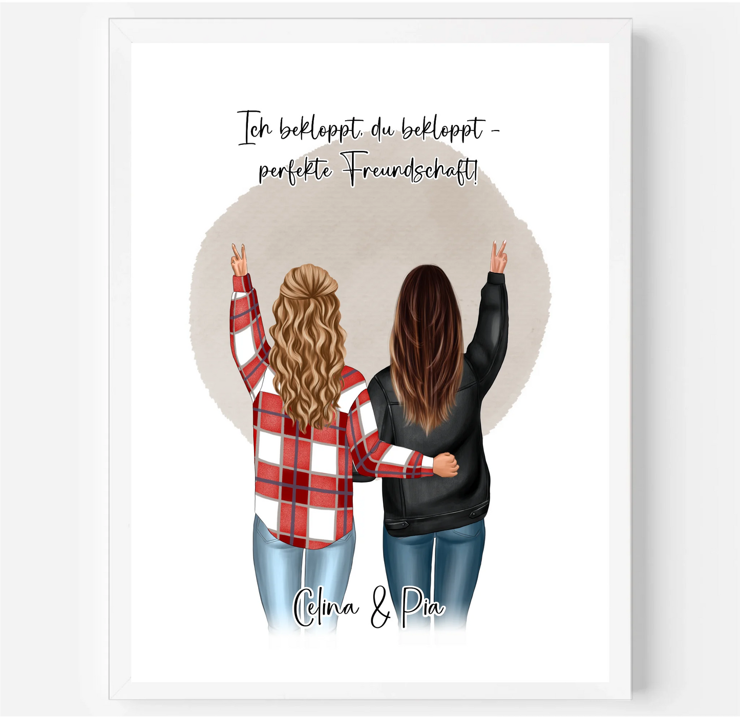 Personalisiertes Freundinnen Poster
