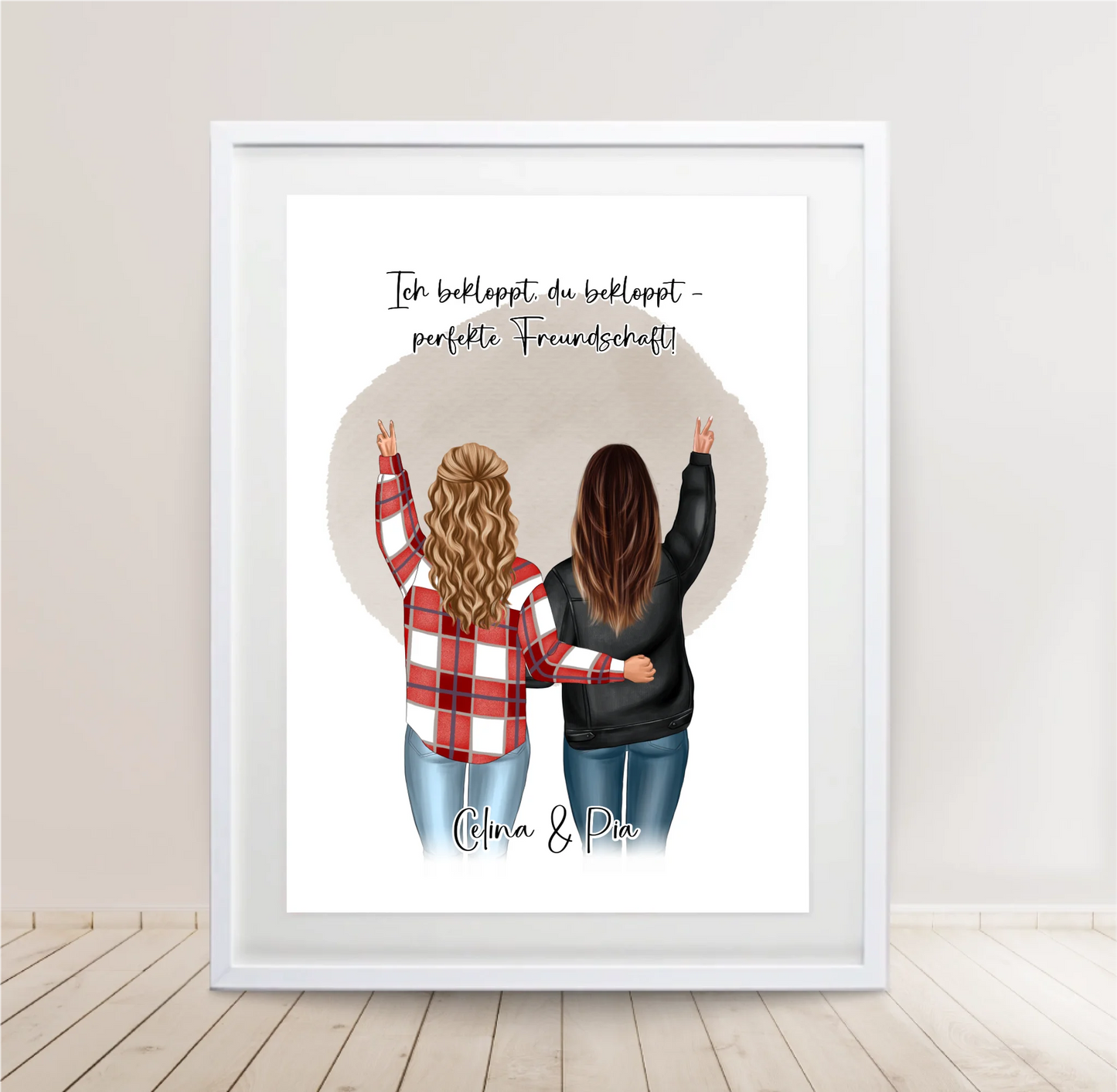 Personalisiertes Freundinnen Poster