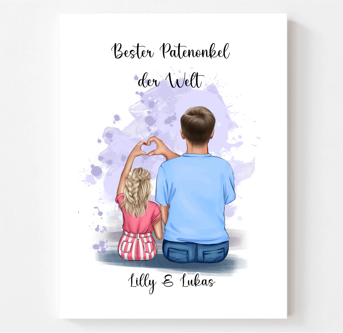 Patenonkel/ Patentante mit Kind Poster
