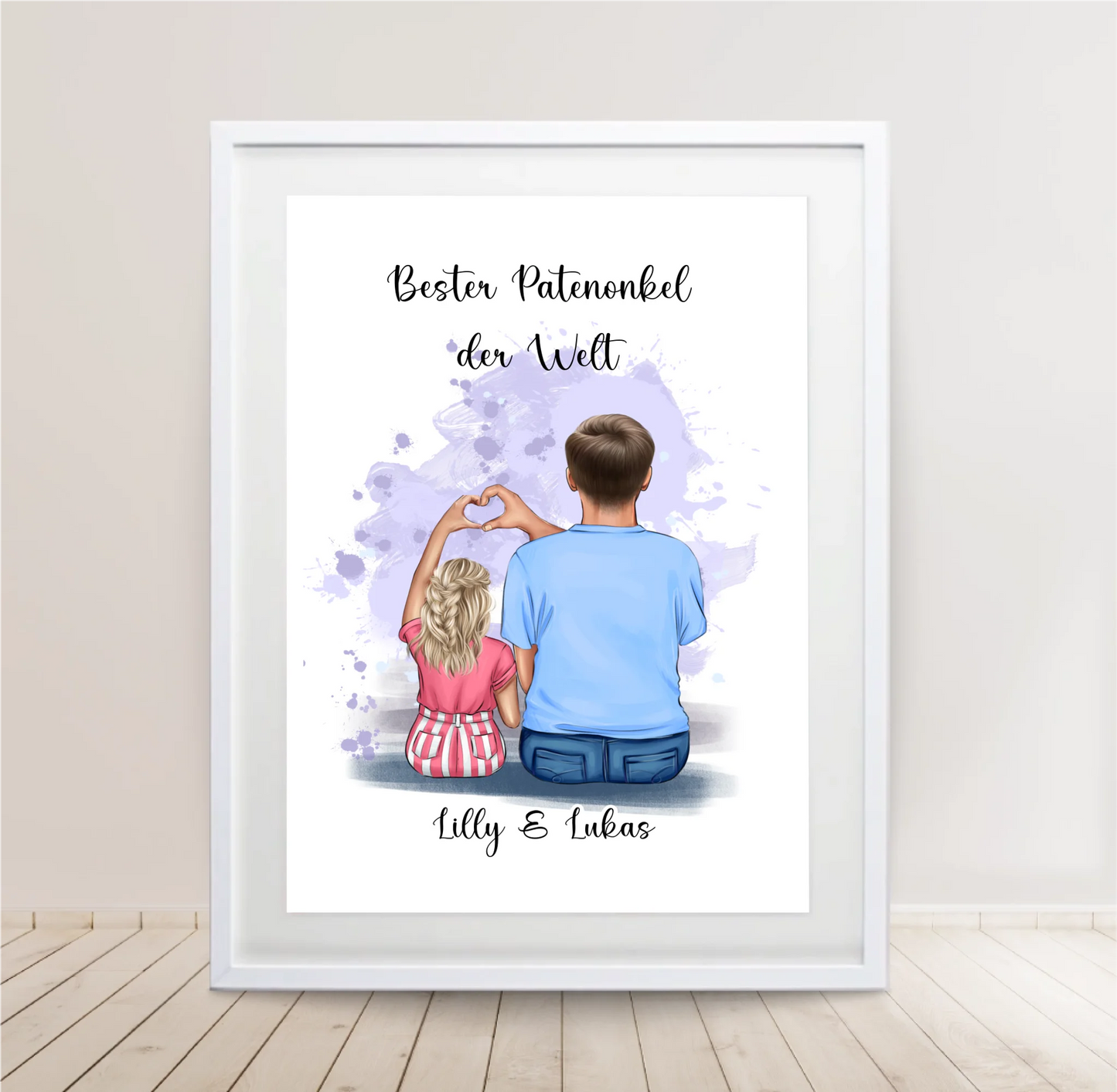Patenonkel/ Patentante mit Kind Poster