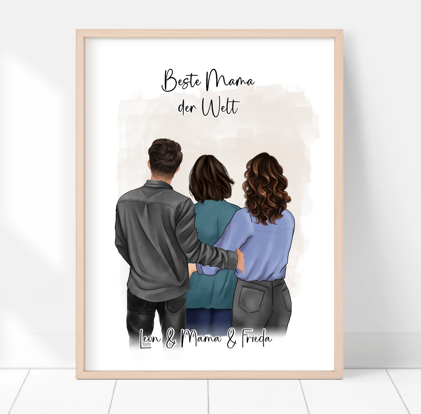 Mama mit Sohn & 1-2 Töchter Poster