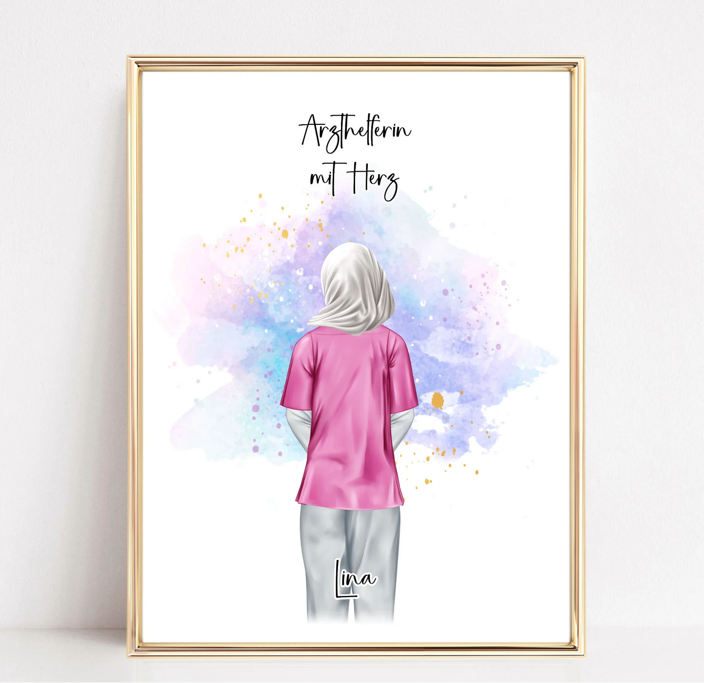 Krankenschwester mit Hijab o. Haare Poster