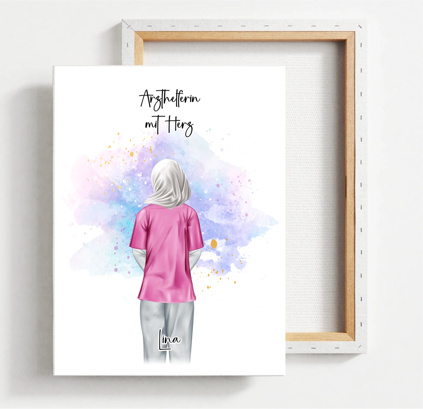 Krankenschwester mit Hijab o. Haare Poster