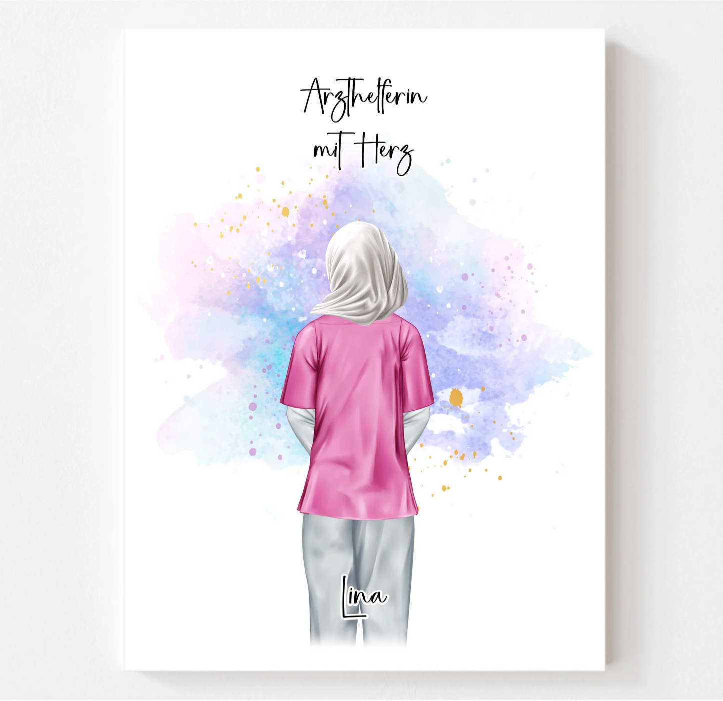 Krankenschwester mit Hijab o. Haare Poster
