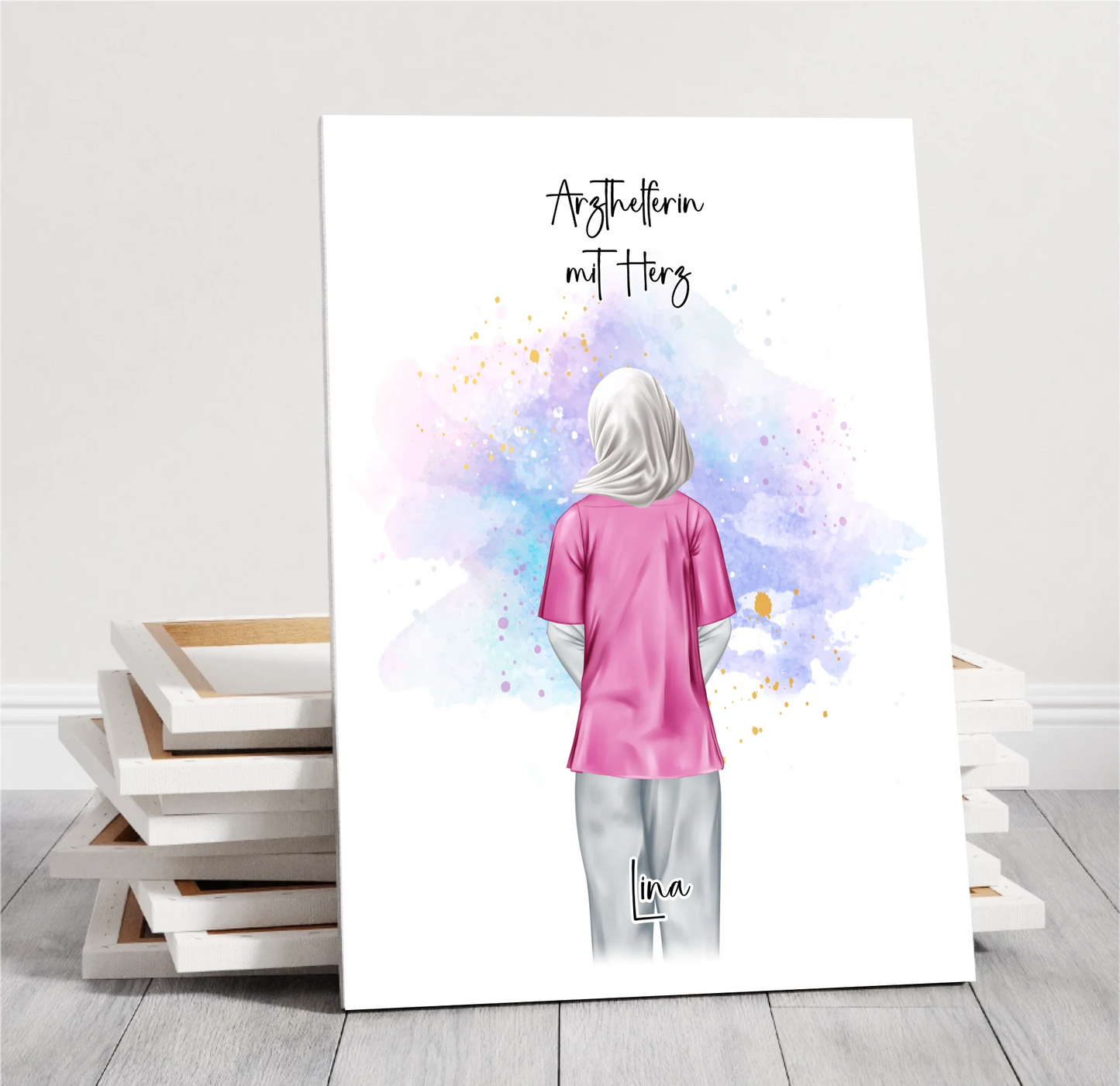 Krankenschwester mit Hijab o. Haare Poster