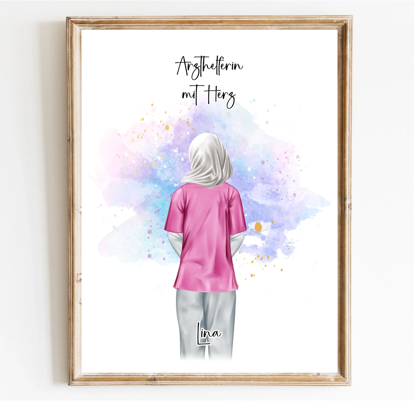 Krankenschwester mit Hijab o. Haare Poster