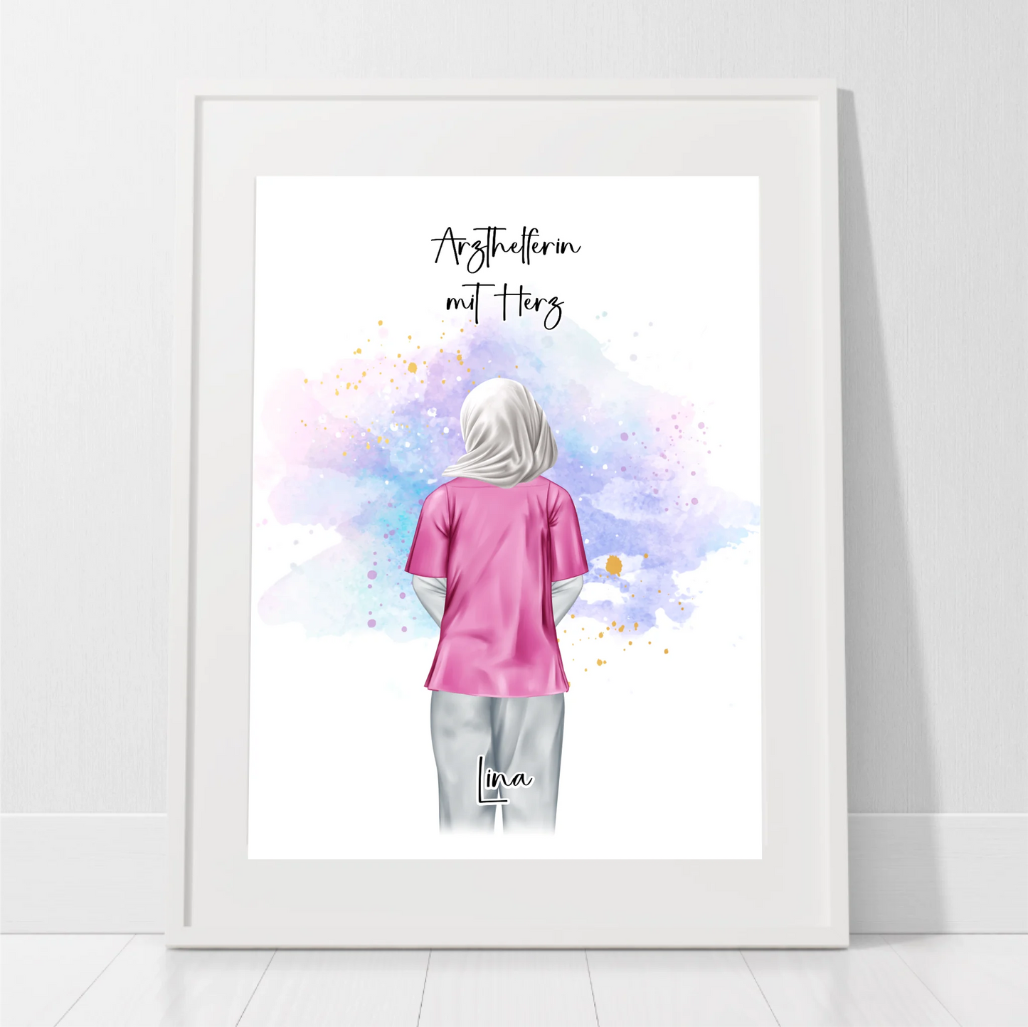 Krankenschwester mit Hijab o. Haare Poster