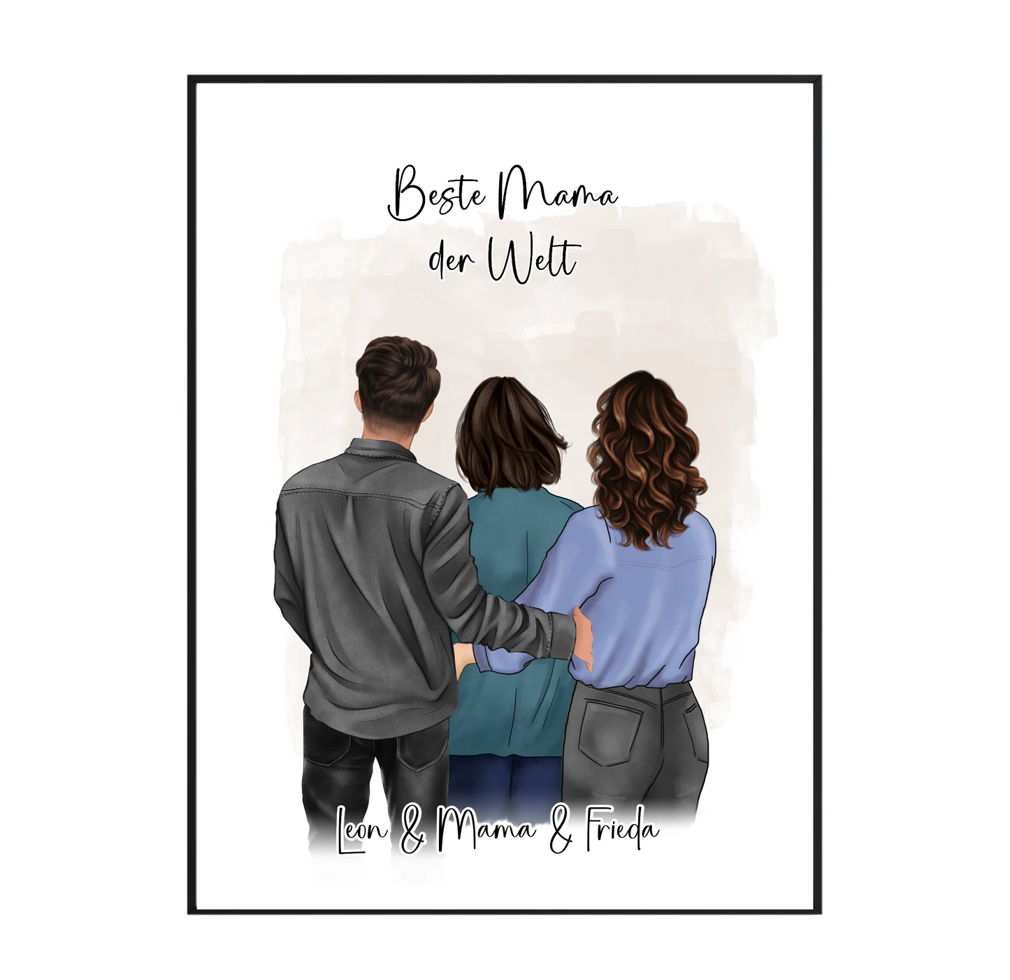 Mama mit Sohn & 1-2 Töchter Poster