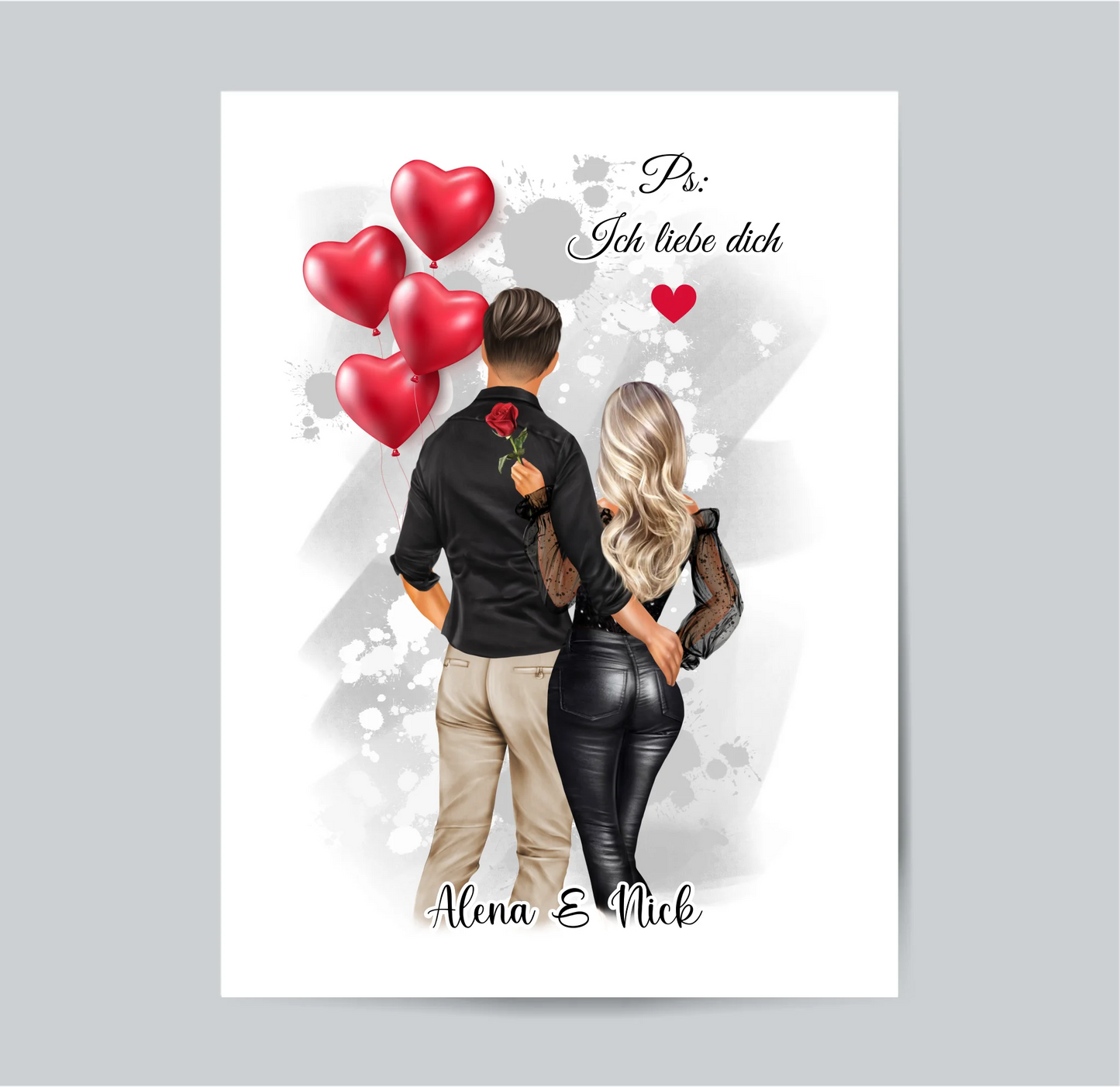 Paar Poster Personalisiert