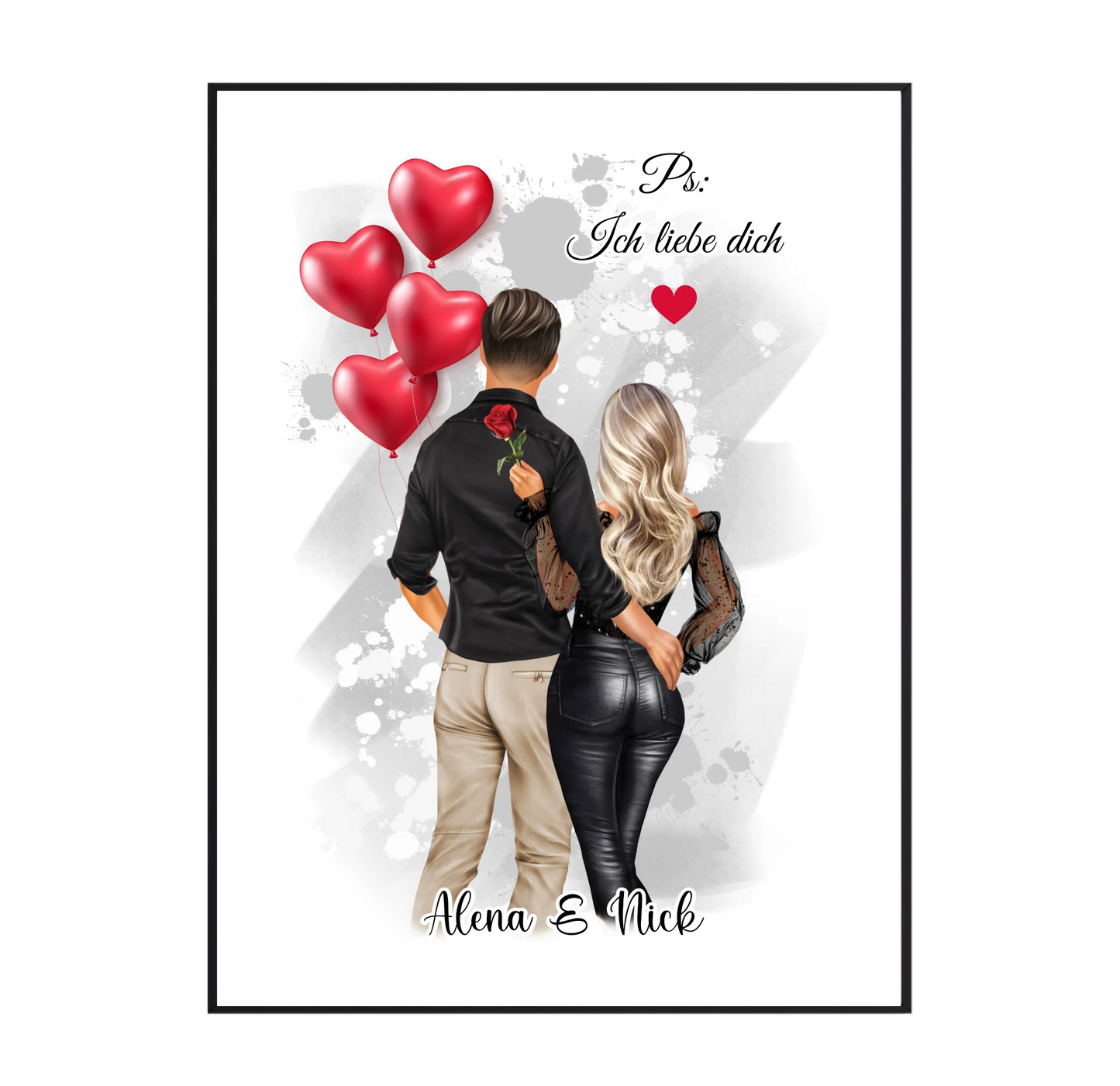Paar Poster Personalisiert