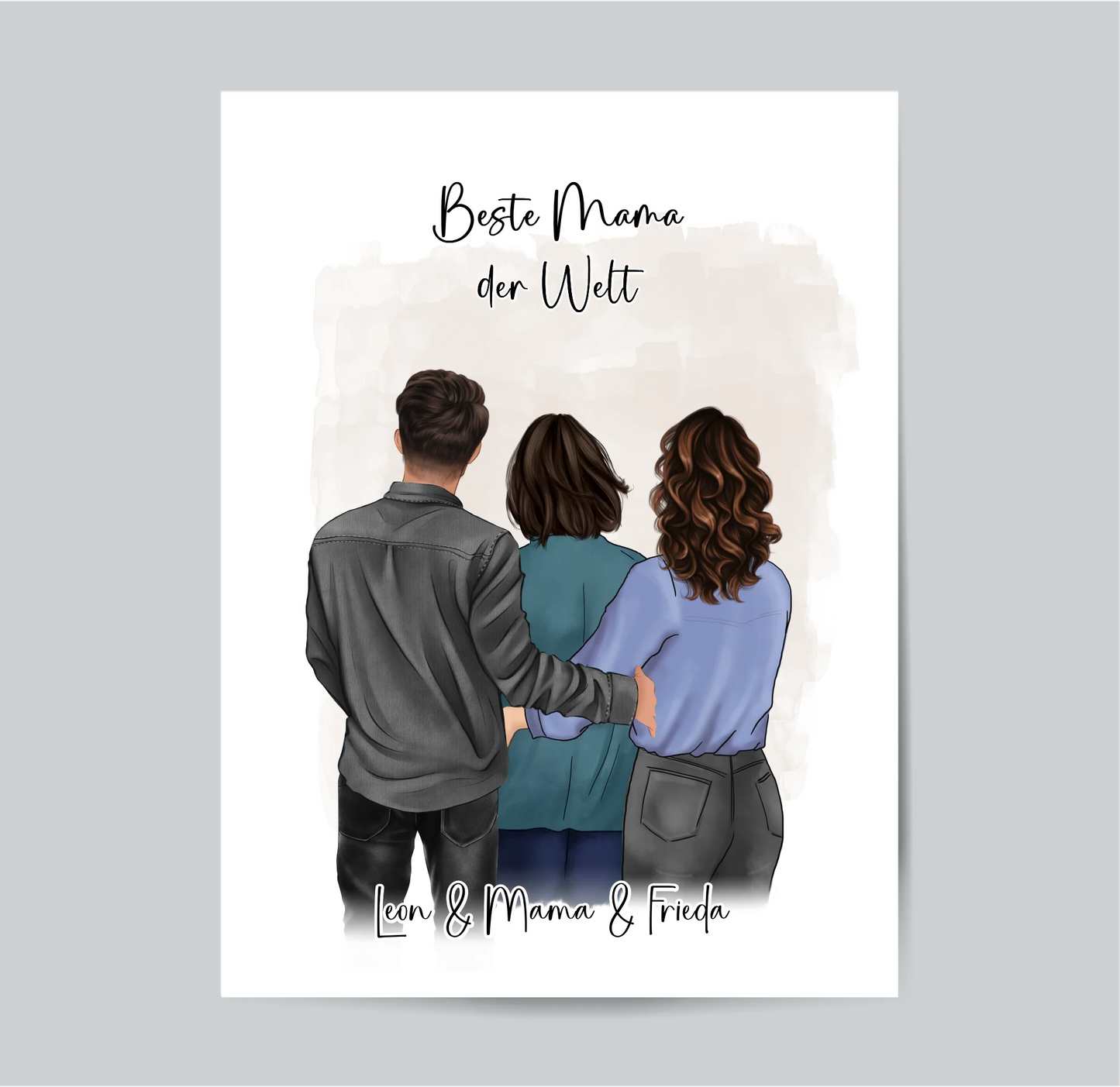 Mama mit Sohn & 1-2 Töchter Poster