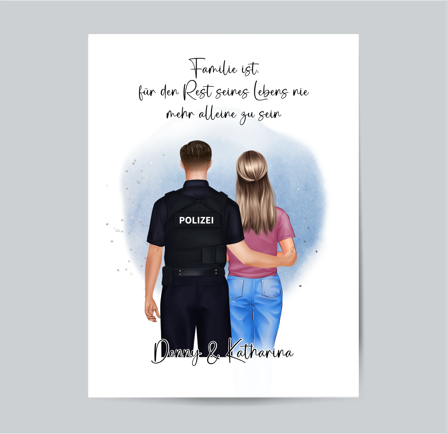 Polizei & Frau + 1-2 Kinder Poster