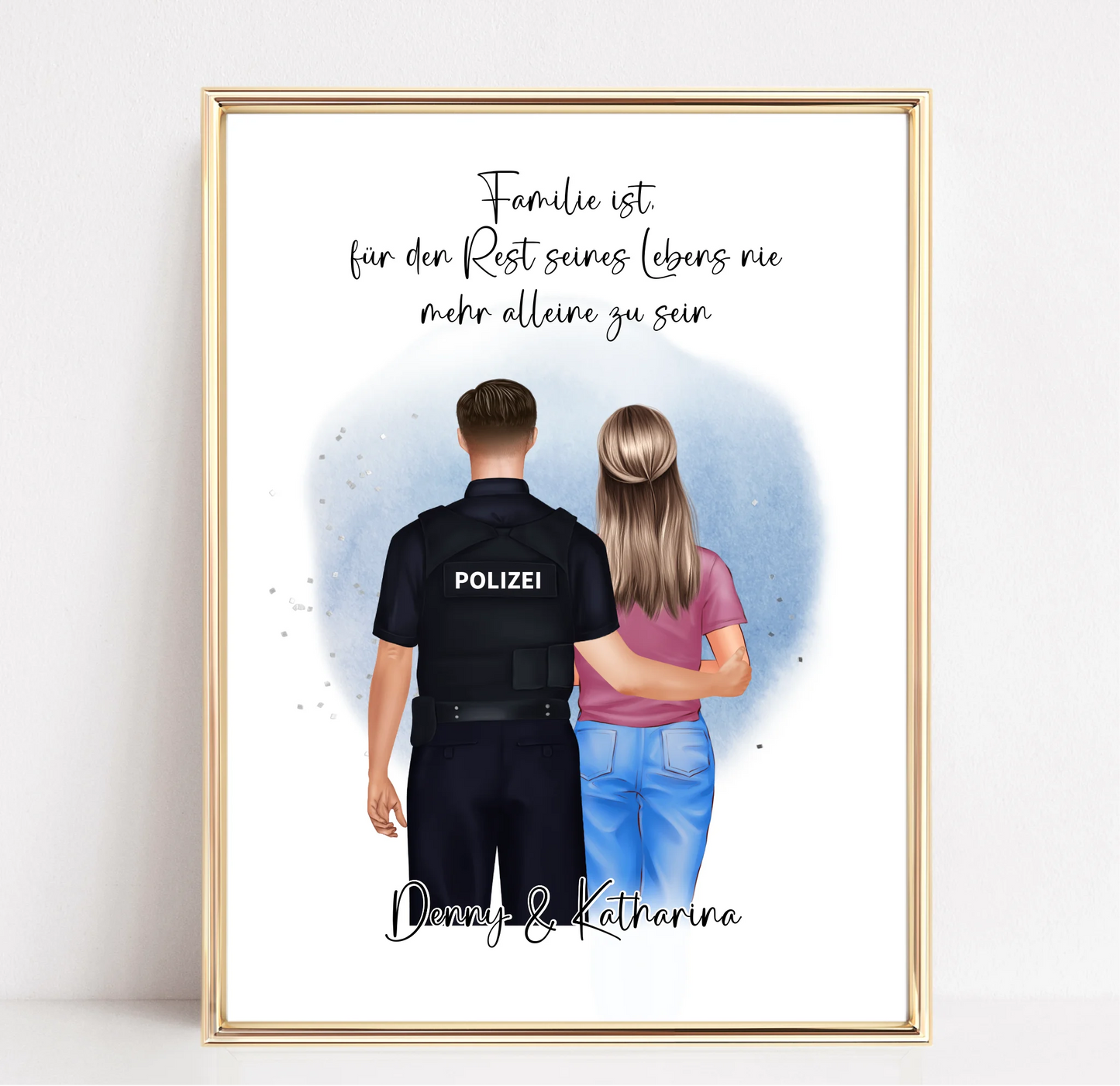 Polizei & Frau + 1-2 Kinder Poster