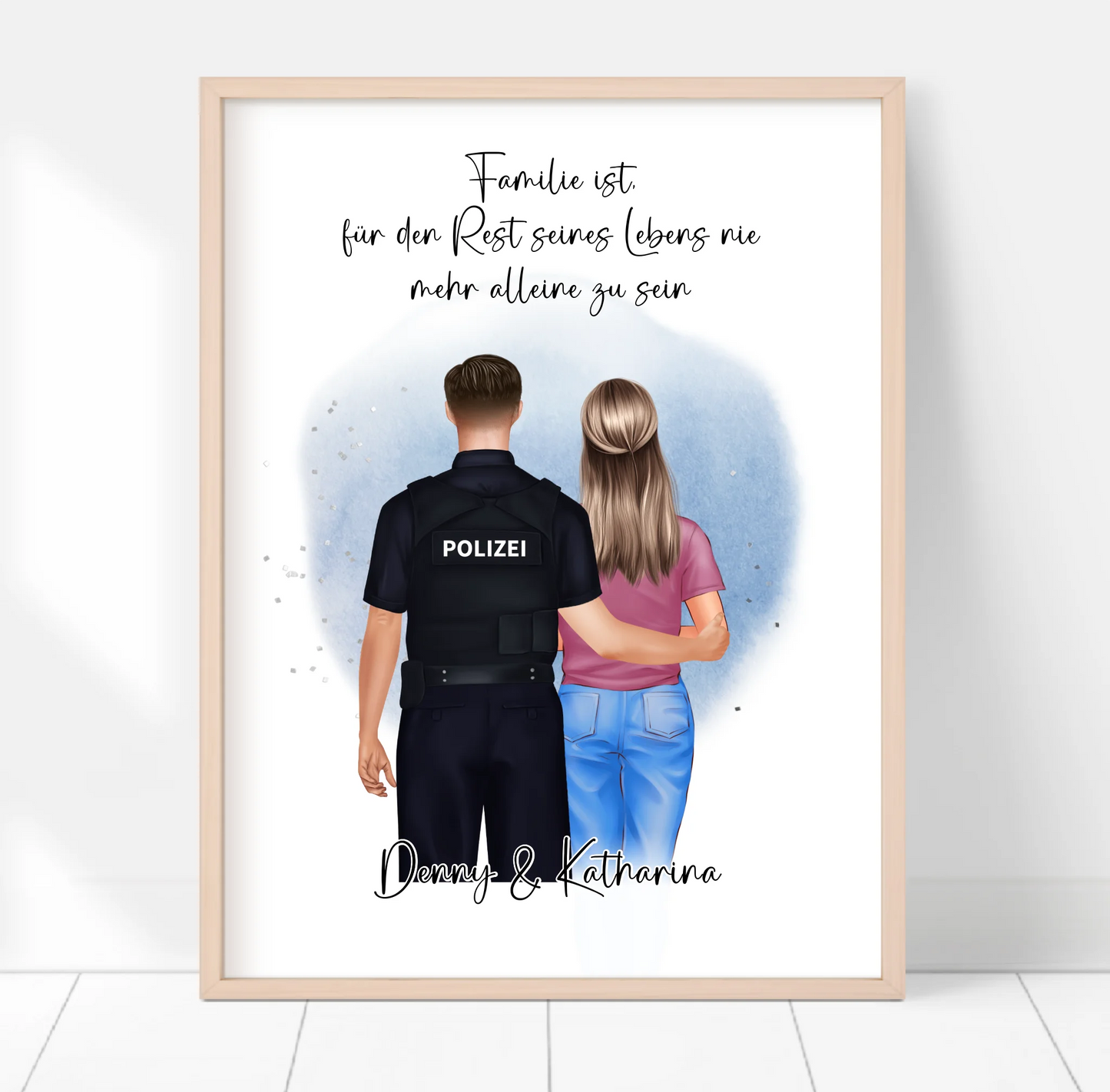 Polizei & Frau + 1-2 Kinder Poster