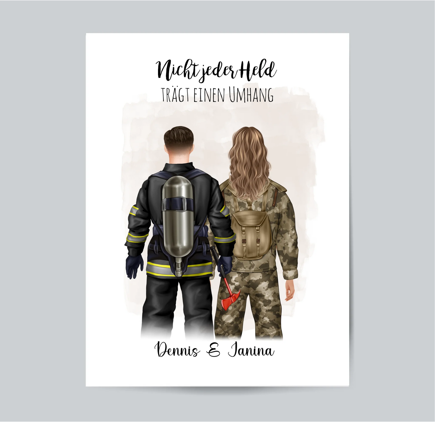 Feuerwehrmann & Soldat/in Poster