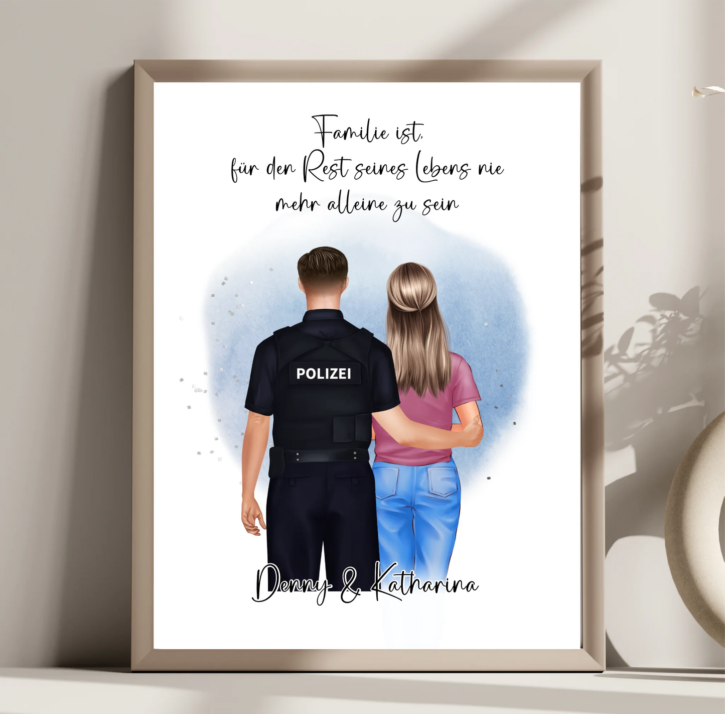 Polizei & Frau + 1-2 Kinder Poster