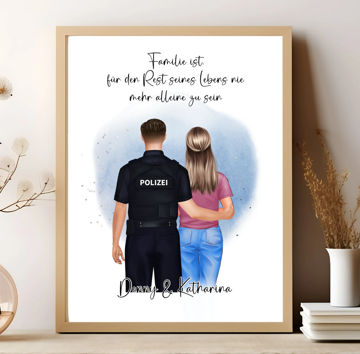Polizei & Frau + 1-2 Kinder Poster