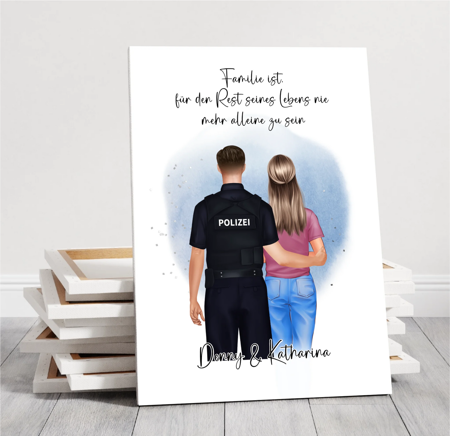 Polizei & Frau + 1-2 Kinder Poster