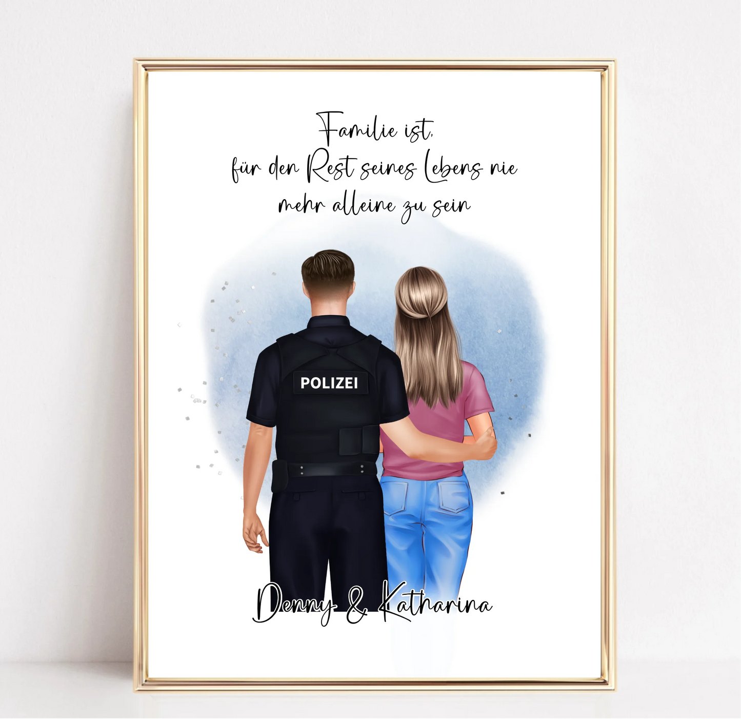 Polizei & Frau + 1-2 Kinder Poster