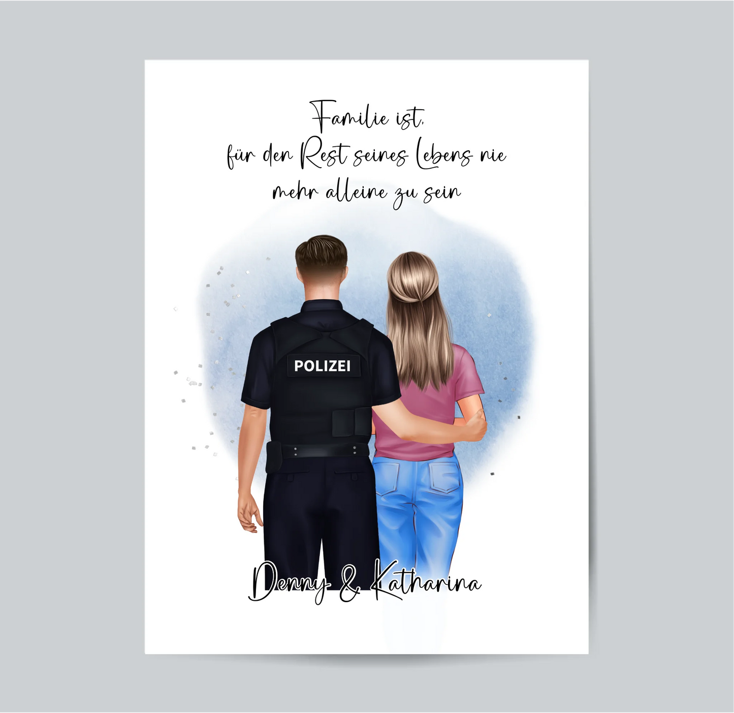 Polizei & Frau + 1-2 Kinder Poster