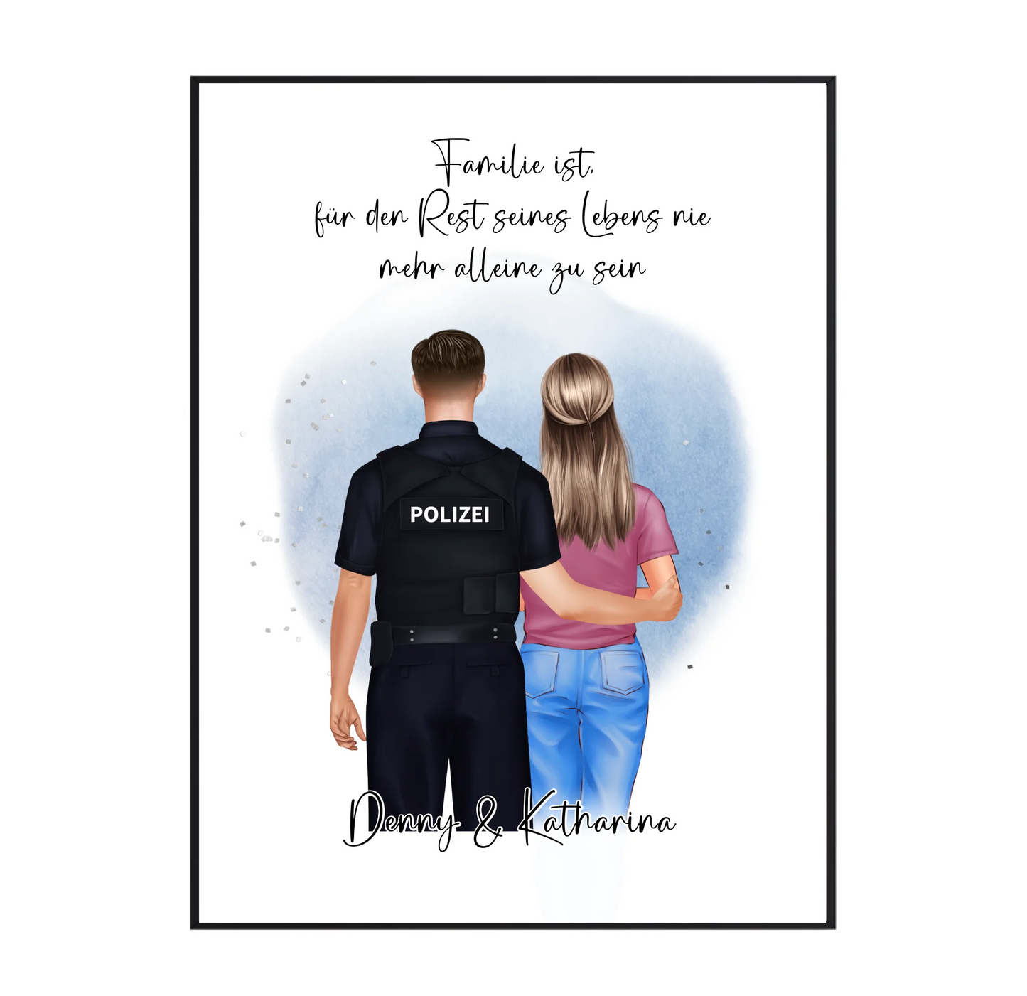Polizei & Frau + 1-2 Kinder Poster