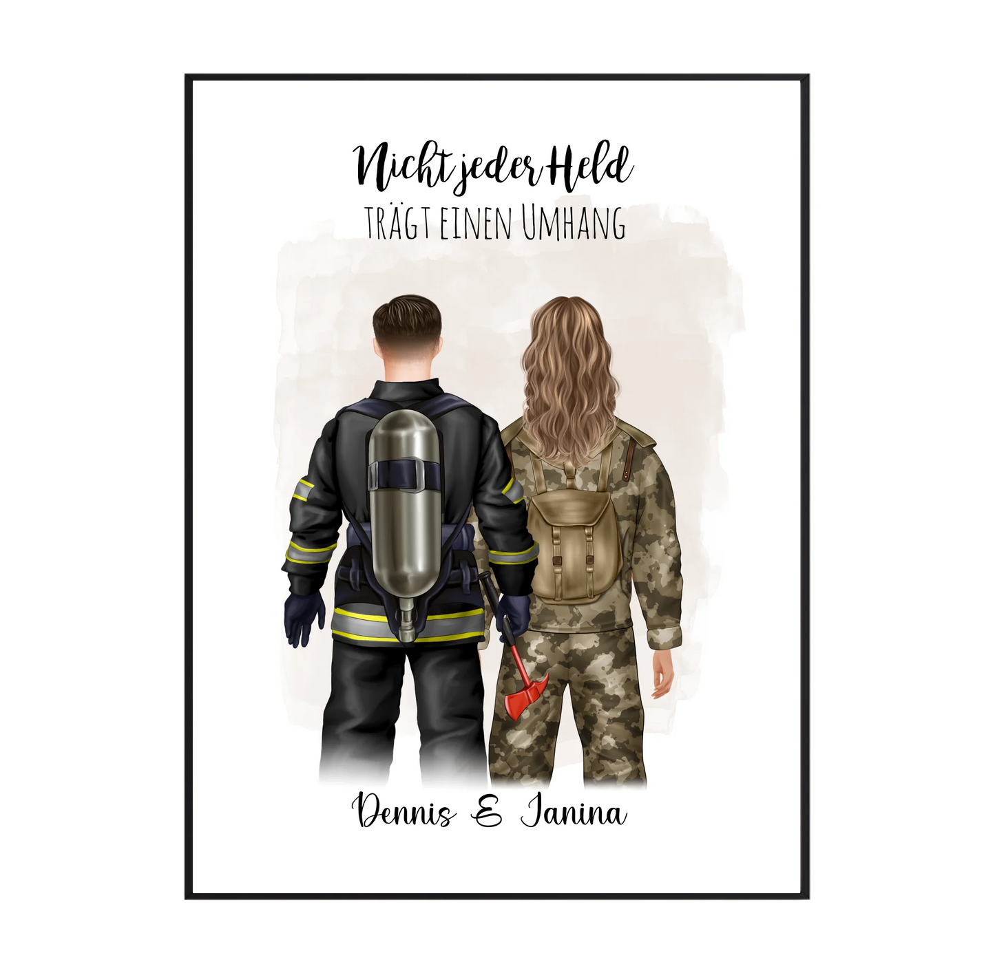 Feuerwehrmann & Soldat/in Poster
